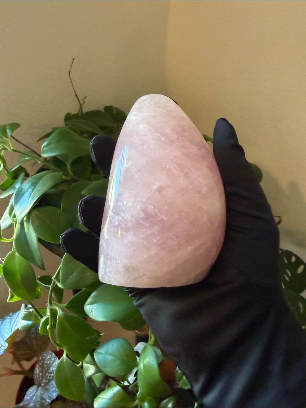 Polished Rose Quartz Decorative crystal - Pink